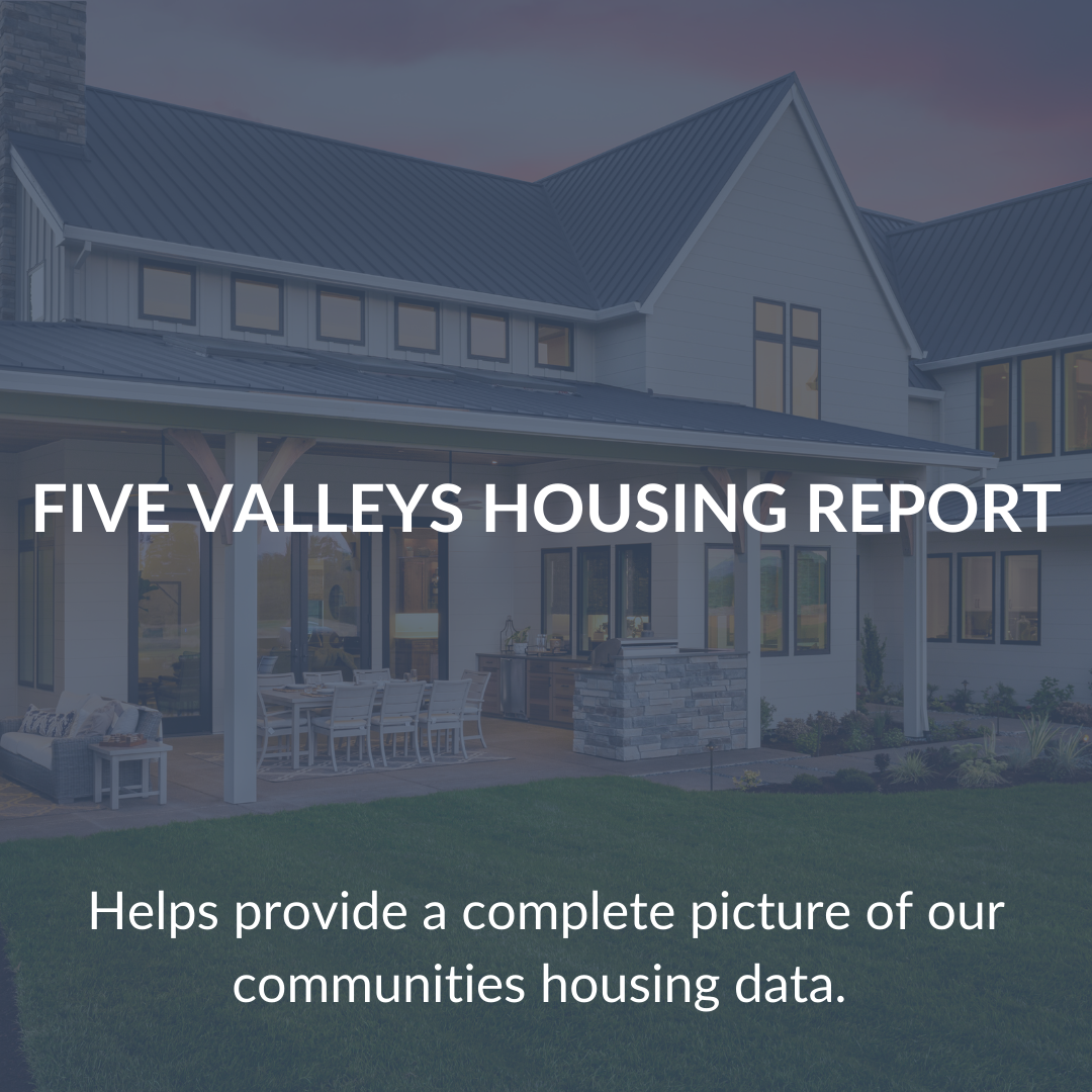 Five Valleys Housing Report tile - click to link you directly to website